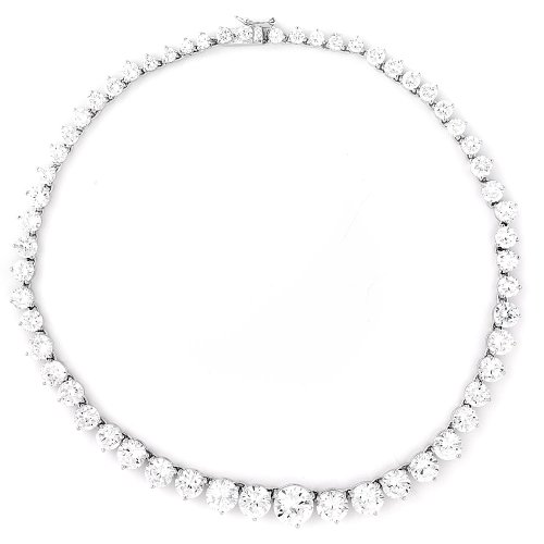 Paris Hilton’s Cubic Zirconia diamond sterling silver tennis necklace