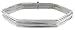 8 mm (5/16") Sterling Silver Polished 7-Day Hexagon Bangle for Extra Large 9" Wrists