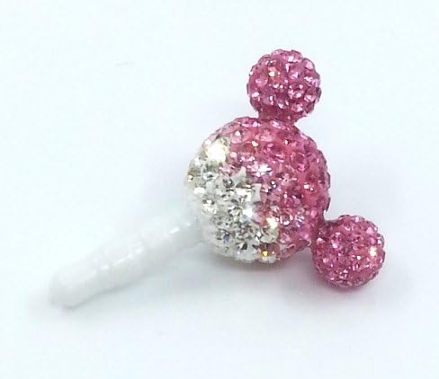 Czech Zircon 3D "Loving Heart" Charm and Earphone Jack Dust Cover for Mobile Phone (MGSJ-FCS-1-A)