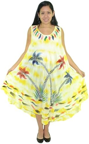 Fashion Island Womens Handmade Lounger U-Neck Beach cover up Tunic Top 1397