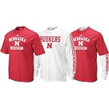 Nebraska Cornhuskers adidas Red/White 3-In-1 Short Sleeve/Long Sleeve Tee Combo