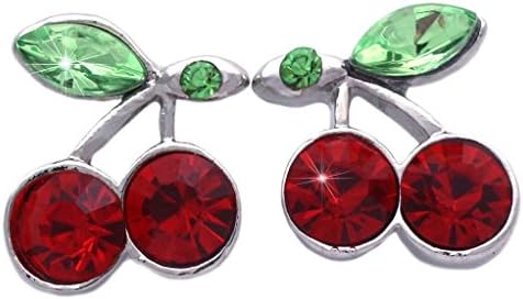 Rose Candy Red Cherry Fruit Charm Stud Post Earrings Women Jewelry Gift For Girls