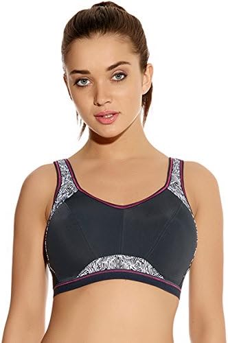 Freya Active High Impact Molded Underwired Crop Top Sport Bra #4004 (40G, Zinc Print)