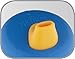 THERMOS FOOGO Vacuum Insulated Stainless Steel 7-Ounce Soft Spout Sippy Cup with Handles, Blue/Yellow