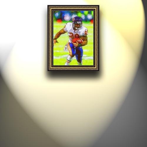 Completely Handpainted American Football Sport Painting, Custom Order FL3662, Oil on Canvas, with Option to Paint Jerry, Brett & Co. from Any Other Favorite Photograph or Picture, Unframed, Size 17'' x 23