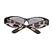 Fit Over Glasses Polarized Sunglasses Oval Frame for Small Glasses Black Brown Stripe