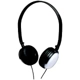Coby CV135SVR DJ Style High-Performance Stereo Headphones, Silver