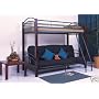 Twin / Full Pine Wood & Metal Convertible Futon Bunk Bed (Bunkbed)