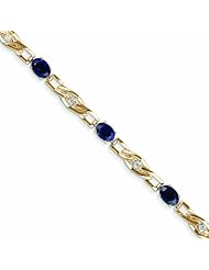 8 Carat 14K Gold Diamond and Sapphire Bracelet