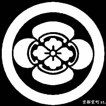 シールタイプの貼付け家紋【丸に木瓜】　KOM128