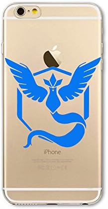 iPhone 6/6s (4.7") case Pokemon Go Team logo (Valor, Mystic and Instict) High Quality TPU Soft phone Case Cover (Blue)