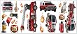 Magnificent Peel & Stick By RoomMates Fire Brigade Wall Decals