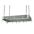 Royce Lighting RF41/BS Home Accents 30 Inch Metal Pot Rack Brushed Steel with Bonus Trivet