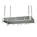 Royce Lighting RF41/BS Home Accents 30 Inch Metal Pot Rack Brushed Steel with Bonus Trivet