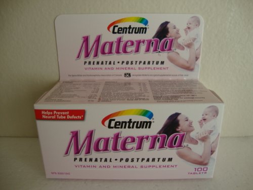 Materna CENTRUM prenatal postpartum vitamin & mineral supplement 100 tablets Materna CENTRUM prenatal postpartum vitamin & mineral supplement 100 tablets