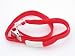 bulldog35 - Red 38 Flat Nylon Lanyard Breakaway Bulldog Clip