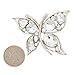 Sparkling Clear Crystal Butterfly Brooch Pin