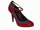POUR VICTOIRE Lourdes Mary Jane Pump in Red