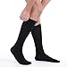Fytto 1067 Ribbed Compression Socks for Professionals 15-20 mmHg - Graduated Medical Support for Flight, Travel, DVT and Edema - Medium, Black