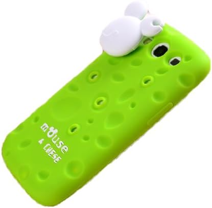 Yuersal Green Cute 3D Cheese Rabbit with Fragrant Style Soft Silicone Skin Case Cover for Samsung Galaxy S3 I9300