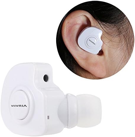 Mini Bluetooth Headset,VIIVRIA® Invisible Wireless Bluetooth 4.0 Stereo In-Ear Head-free Earbud Headset Earphone Headphone with microphone For Iphone 6 6s galaxy s7 s7 edge, ( White For Right Ear)
