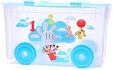 Curver - JR054006 - Disney - Coffre a Jouet Disney - Nestor - 52 L - Transparent / Bleu