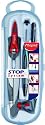 Maped - Fournitures, accessoires - Compas scolaire Maped - Coffret 5 pièces Stop System : 1 compas, 1 bague, 1 porte-mines, 1 étui-mine