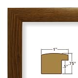 24x36 Picture Frame / Poster Frame 1" Wide Complete Brown Candlewick Frame (1WB3OAK)