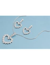 Sterling Silver Sets With Chain - Heart