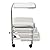 WHITE Pedicure Manicure Nail Salon SPA Cart Trolley Stool CHAIR w/ Shelves