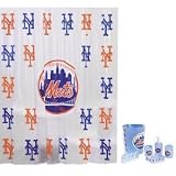 New York Mets Combo 7 Piece Frosty Bathroom Set & 3 Piece Bath Rug Set