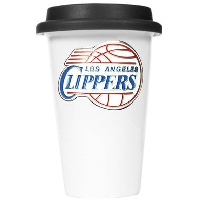 Los Angeles Clippers Ceramic Travel Cup (Black Lid)