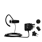International Wall / AC Charger for the Samsung Bluetooth Headset 180 - Gomadic Brand w/ TipExchange Technology