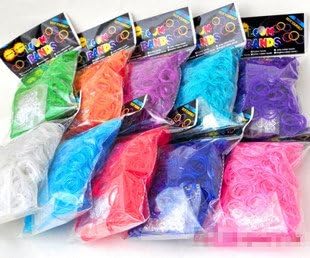 Domire 600 Pieces Loom Bandz with 24 Clips (1 Hook & Tie Dye) (Pink)