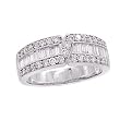14K White Gold Diamond Band - 1.00 Ct.