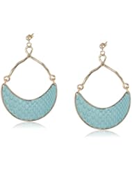 Ted Rossi "Resort" Lizard Color Block Half Moon Earrings