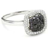 KC Designs Tres Chic Black and White Diamond 14k Wh