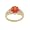 Classic Understated Hand Set Solitaire Fashion Ring in Vivid Orange Cubic Zirconia Size 5