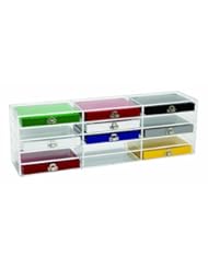 BISS: Heathrow Scientific HD159890B Acrylic Clear Storage Rack, 50-Place and 100-Place Microscope Slide Boxes - Heathrow Scientific