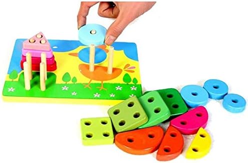 combination of shape matching blocks educational toys