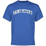 NCAA Saint Peter's Peacocks Basic Arch T-Shirt - Light Blue