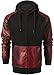 Mens Hipster Fleece Full Zip Hoody with PU Trim