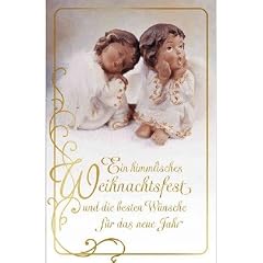 SUSY CARD Weihnachtskarte zwei Engelsfiguren VE=1