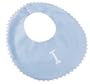 Princess Linens Garden Pique Bib, 2-pack - Baby Blue with White Rick Rack Trim-I