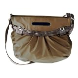 Travelon Nylon Shoulder Bag with Braided Belt Detail (Coffee)