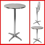Produkt-Bild: Alu-Stehtisch + Bistrotisch, h&ouml;henverstellbar 70/110cm, &Oslash;=60cm