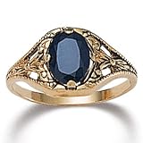 BLue Sapphire 14k Gold-Plated Ring