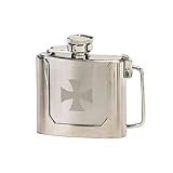 Belt Buckle Flask, Chopper, Twist Off Captive Cap