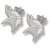 LogoArt Minnesota Vikings Silver Post Earings