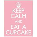 Motivational Mini Poster and Frame (Plastic) - Keep Calm And Eat A Cupcake (20 x 16 inches)
